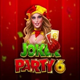 Joker Party 6 slot logo by Greentube at Rollxo Casino