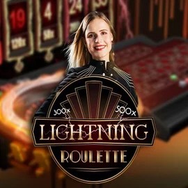 Official Live Casino logo: Lightning Roulette by Evolution at Rollxo Casino
